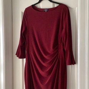 Chaps Ruched Sheath Dress